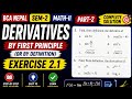 Derivatives by First Principle (Definition) | Exercise 2.1 Math-II Unit-2 | BCA Sem-2 #maths #bca