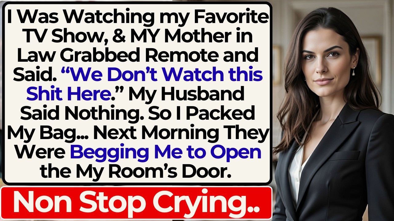 I was Watching Favorite TV Show, My Mother in Law Grabbed Remote and Turned it off. This is Trash..