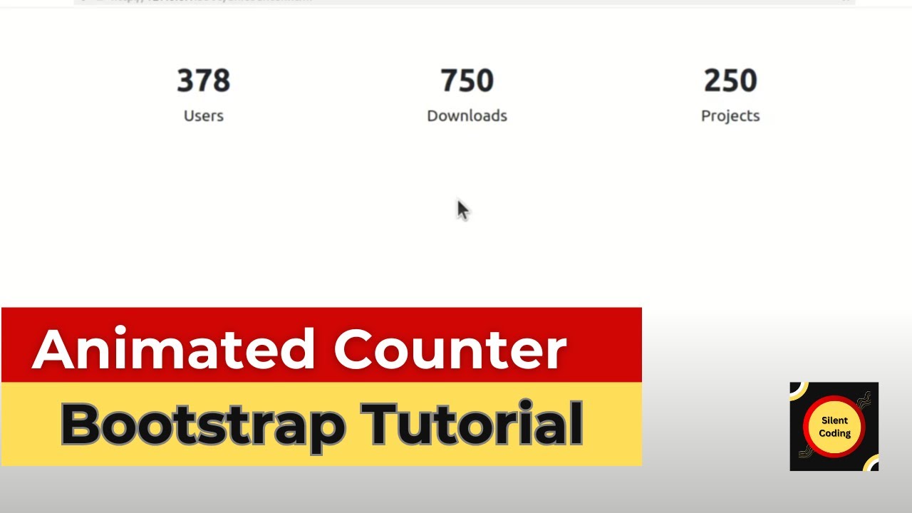 How To Make A Bootstrap Animated Counter? - Bootstrap Tutorial - YouTube