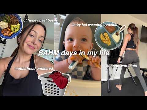VLOG: Realistic days in my life as a mom 🤍 | Cooking, laundry, baby led weaning, dog park, etc