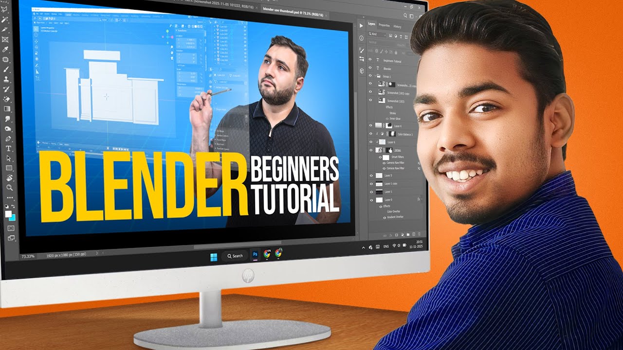 How to Make a Educational Thumbnail in Photoshop | Thumbnail Tutorial ...