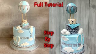Teddy Bear And Clouds Birthday Cake | Teddy Bear Theme Cake Decorating Ideas 🧸