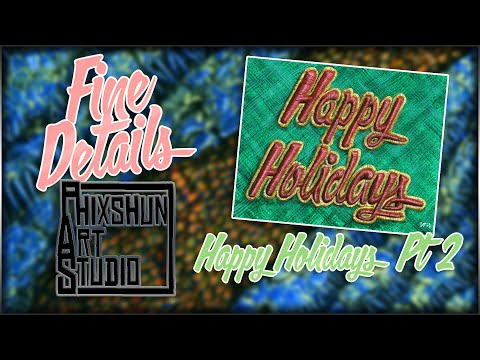 Happy Holidays Card Pt 2 | Phixshun Art Studio | Acrylic Painting