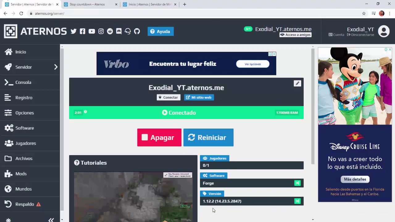 Como Crear Un Server En Aternos