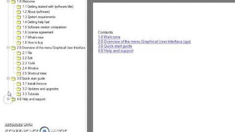 Collapsible Tree Menu Help Authoring Vsual
