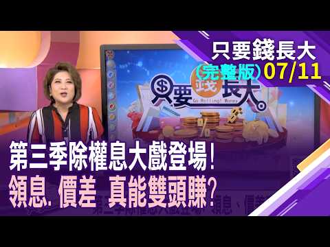 第三季除權息大戲登場 領息.價差真能雙頭賺?參與除息or除息後便宜價再進場 算盤怎麼撥?選出高殖利率+填息潛力股 有沒有料?【20260711只要錢長大(完整版)*鄭明娟(孫嘉明×白易弘)】