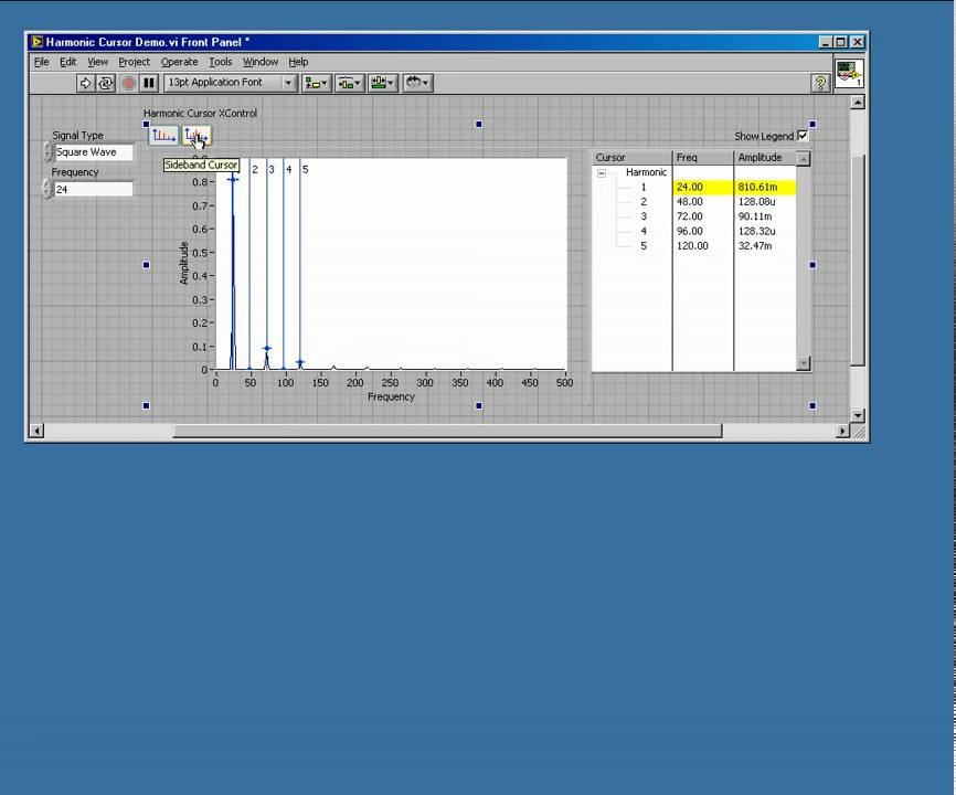 LabVIEW Harmonic Cursor Graph Control - YouTube