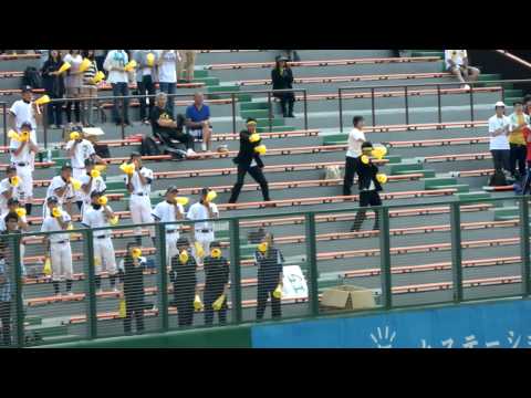 旭川東高校野球ブロック決勝　3人の応援ダンス