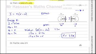 WME01/01, (Edexcel), IAL, M1, June 2025, Q1, Momentum & Impulse