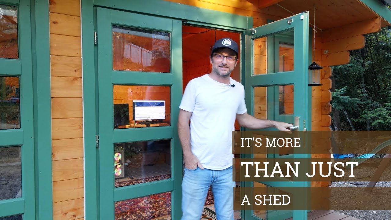 It's more than just a shed - a creatively chaotic entrepreneur shows his backyard home office shed