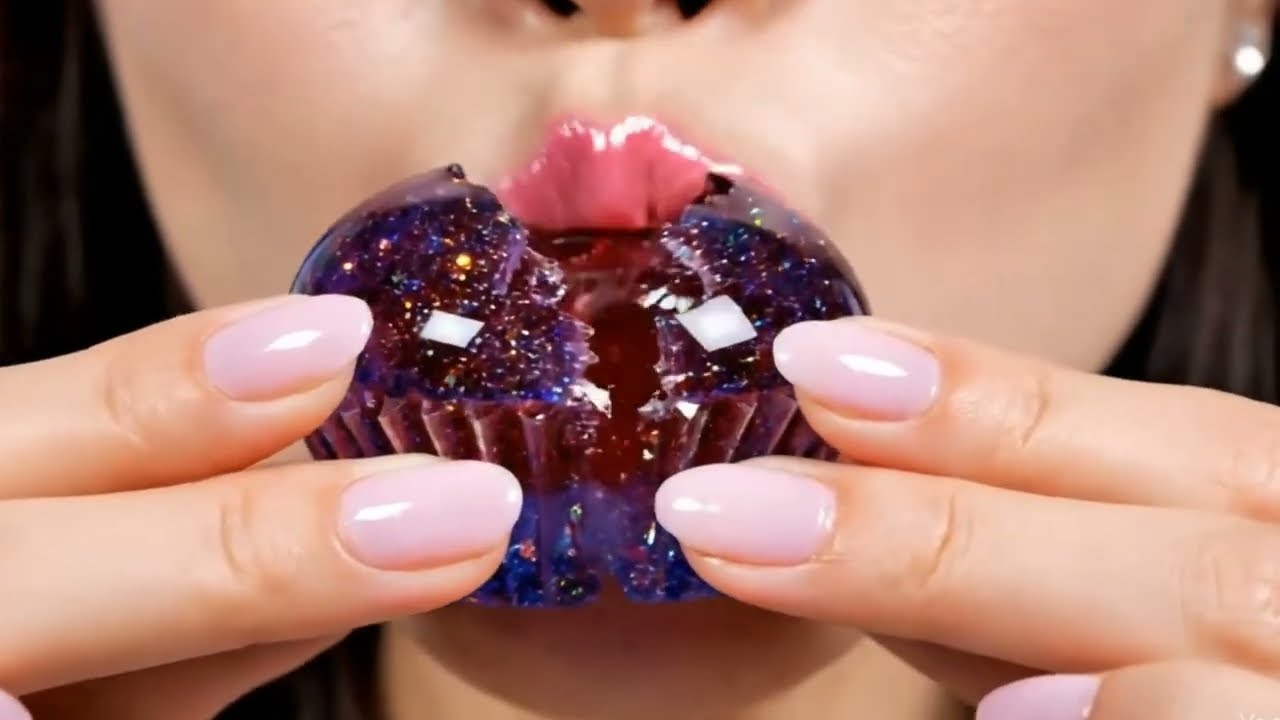 Girl in the Crystal Garden | Magical ASMR Story with Glassy Fruits & Cupcakes| Crystal Candy Sounds