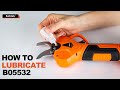 How to Lubricating blade for Kebtek Electric Pruning Shear-B05532?
