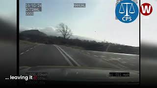 Shocking moment dangerous driver rams police car during 100mph chase