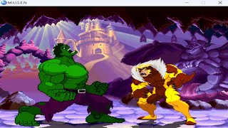 HULK vs SABRETOOTH - Savage Smash Battle😤 Marvel vs Capcom Mugen Epic Comics Tribute 2024