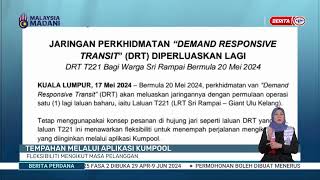 18 MEI 2024 - BERITA PERDANA- TEMPAHAN MELALUI APLIKASI KUMPOOL FLEKSIBILITI MENGIKUT MASA PELANGGAN