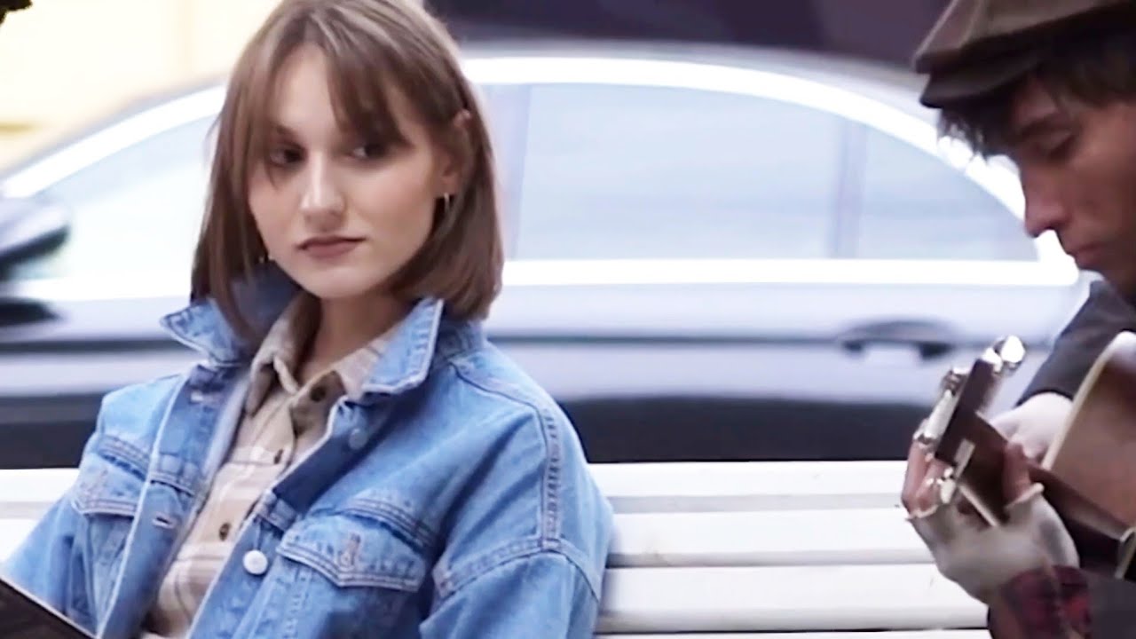 GUITAR PARK BENCH She's Watching Me