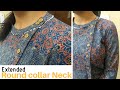 Round Collar Neck with Side Placket (Extended)/ Easy Cutting and Stitching