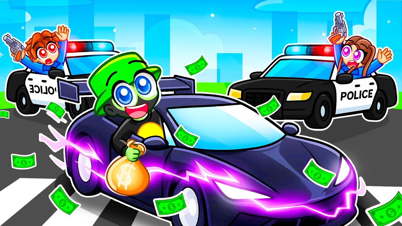 CRIMINEL SPEEDRUNNER vs POLICE CHASSEUR sur DRIVING EMPIRE !