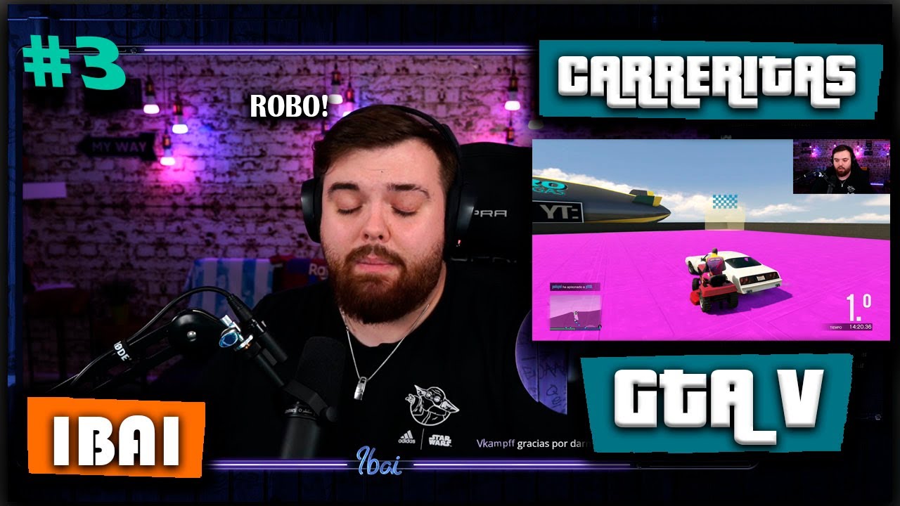 Mejores momentos de Ibai jugando Carreritas en GTA V | DÍA 3 | Parte 2 | *Le roban el TOP 1*