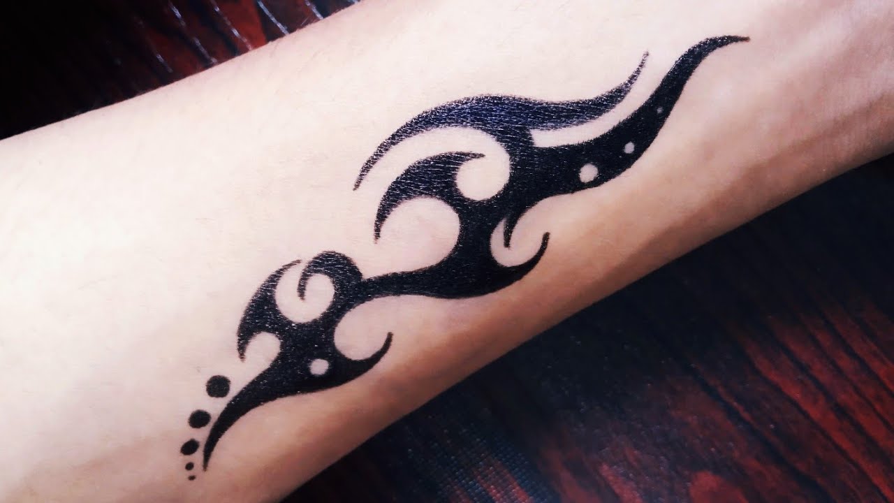 How to make simple tattoo on hand with pen