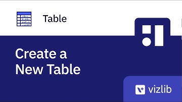 Vizlib Table - Create a New Table