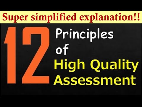 Principles Of High Quality Assessment