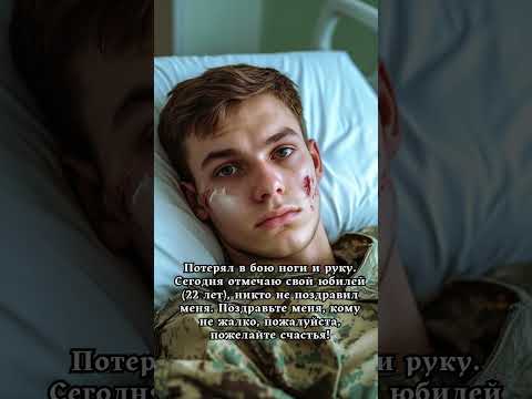 Потерял в бою ноги и руку. Сегодня отмечаю свой юбилей (22 лет), никто не поздравил меня.