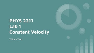 PHYS 2211 Lab 1 - Constant Velocity Motion