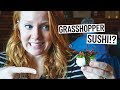 Weirdest Sushi EVER - GRASSHOPPER ROLL & POP ROCKS ROLL!? (Portland, Oregon)