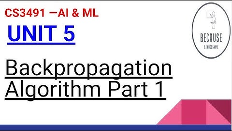 5.7 Backpropagation Algorithm Part 1 in Tamil