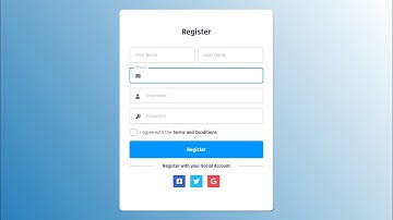 Animated Register Form using HTML & CSS only | No JavaScript or jQuery