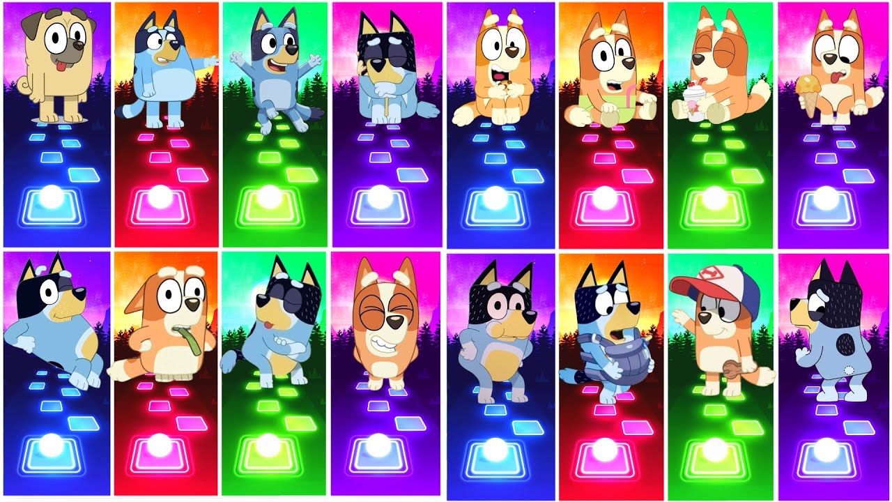 BLUEY BINGO-MINISODES FRIENDS 🆚 BLEUY MEGIC 🆚 BLUET FUNNY MOMeNTS ★★TILES HOP BeamNG.drive 