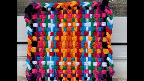 Potholder Fiesta Confetti Split Loop on  a Traditional Weaving Loom Cinco De Mayo Craft Weave