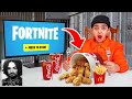 Little Brother Eats Death Row Inmates Last Meals For Every Kill In Fortnite...