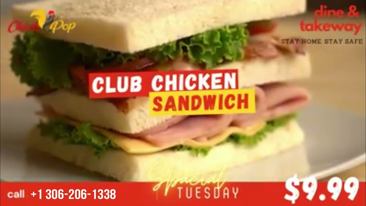 Club Chicken Sandwich | Restaurant Logo Animation by VidFolio | Food and Beverage Showcase