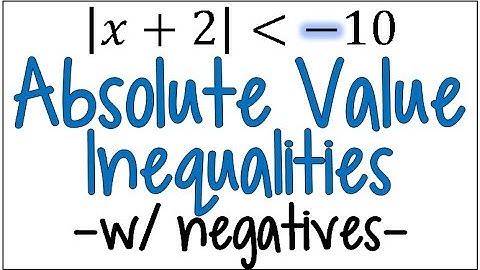 No Solution? All Real Numbers? | Absolute Value Inequalities with Negatives Explained