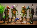 Ninja turtles beat up harley quinn  doll fight