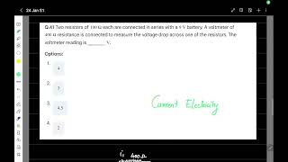 Jee Mains 2026 24 Jan Shift 1 Physics Solution Current Electricity Voltmeter Resistance