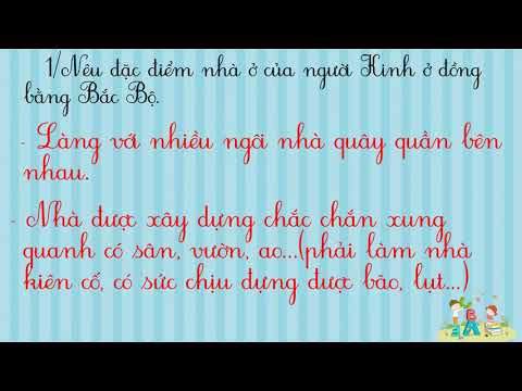 Môn Địa Lí: Người dân ở đồng bằng Bắc Bộ - Năm học 2021-202