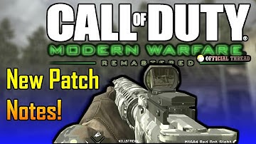 Call of Duty Modern Warfare Remastered Patch Notes
