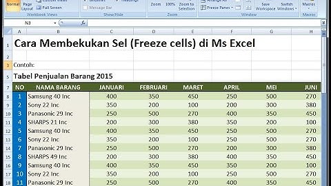 Cara Menggunakan Perintah Freeze Panes di Ms Excel|Excel 2007 tutorial