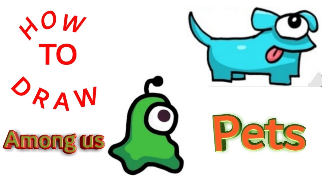 How to draw among us pets. |Drawing among us pets easy.|Cómo dibujar