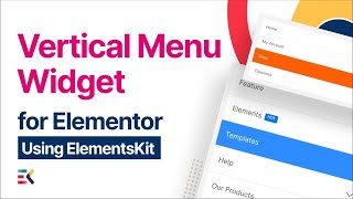 vertical menu widget for elementor | elementskit | all-in-one addon for elementor