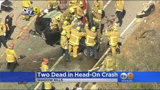 2 Dead, 4 Critical In 3-Vehicle Head-On Crash Near Sunland