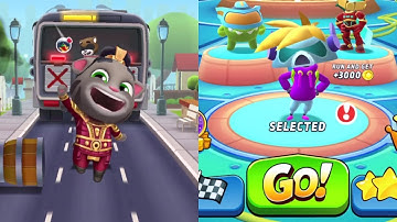 Talking Tom Gold Run VS Om Nom Run - FHD Gameplay (iOS, Android)