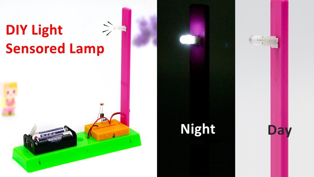 DIY Light Sensored Lamp Scientific Toys for Students School Science STEM Kits HTT0006