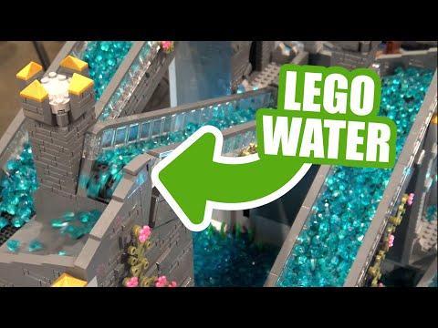 LEGO Crystal Fountain Castle with Motorized Water