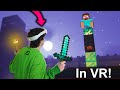 Fighting Herobrine in VR Minecraft was Insane!