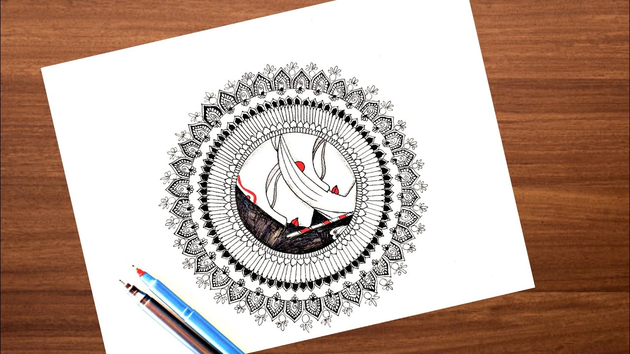 RadhaKrishna Mandala Art step by step mandala Art for beginners
