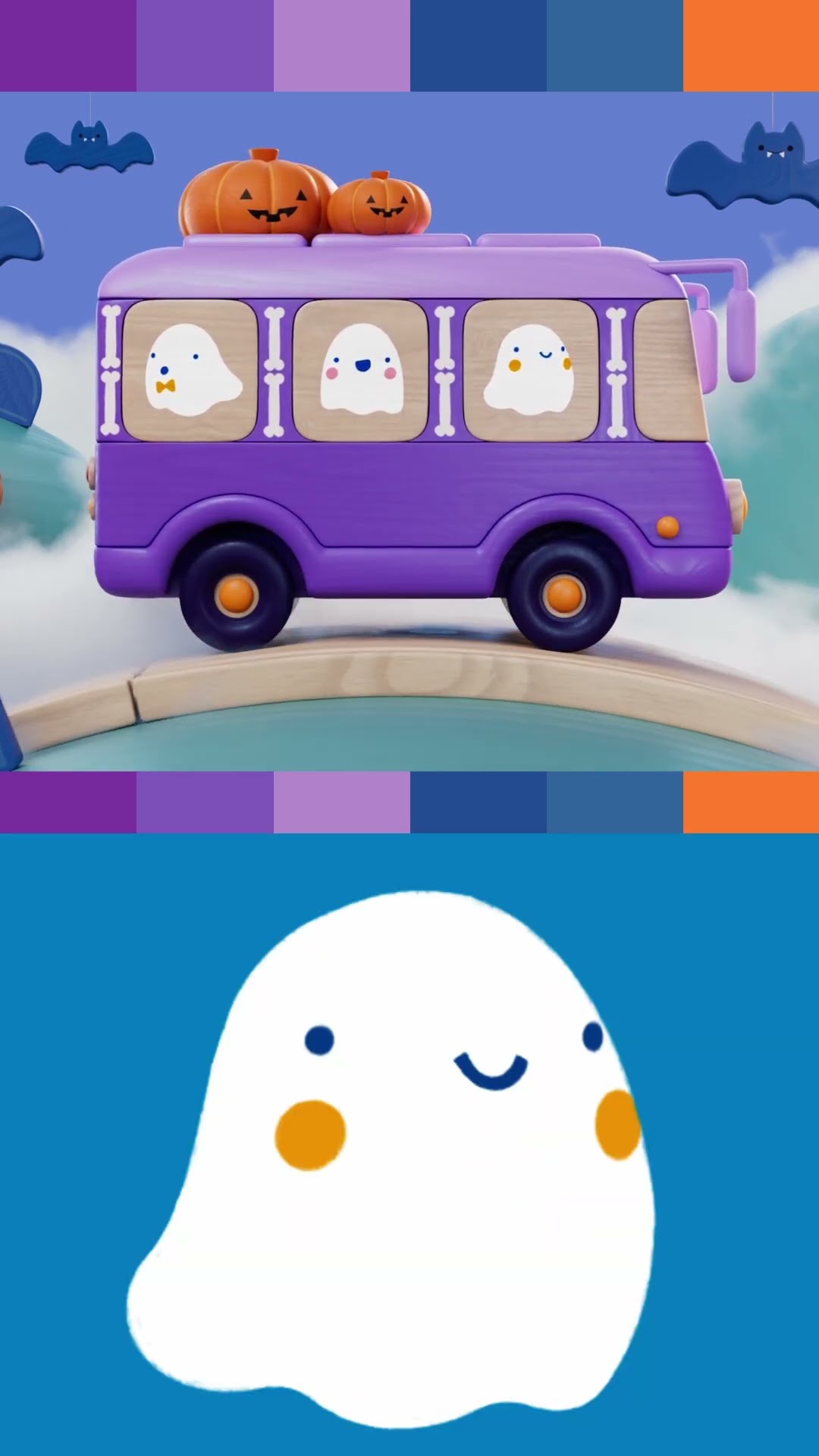 Las Ruedas del autobús Halloween ?¡El fantasma hace BOO en Halloween! #short